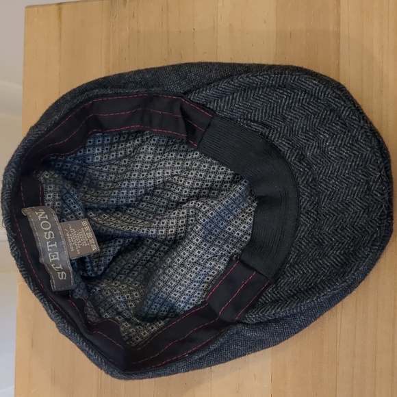 Stetson wool Herring bone newsboy hat size large/extra large mens inner elastic - Picture 4 of 7
